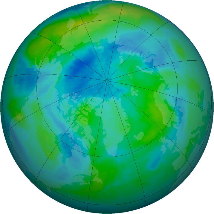 Arctic ozone map for 17 September 1997